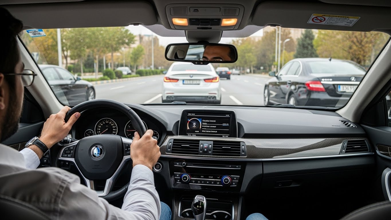 تست رانندگی خودرو لوکس کم‌کارکرد در رفسنجان، عملکرد موتور و سیستم تعلیق سالم، تجربه رانندگی مطمئن و لوکس 